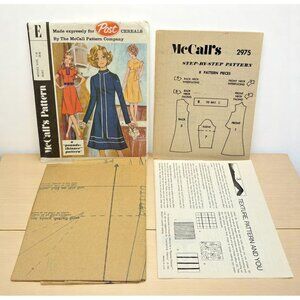 McCalls 2975 Dress Size 14 Vintage Post Cereal Pattern E Version Uncut 1970s